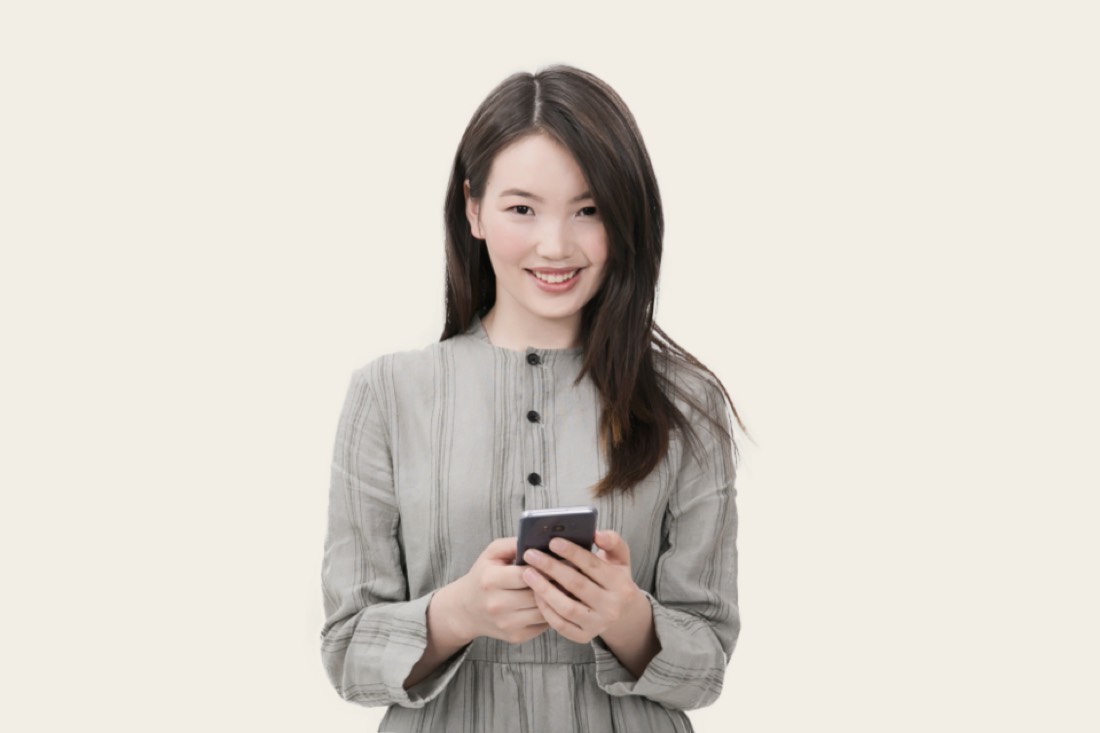 Person using a smartphone